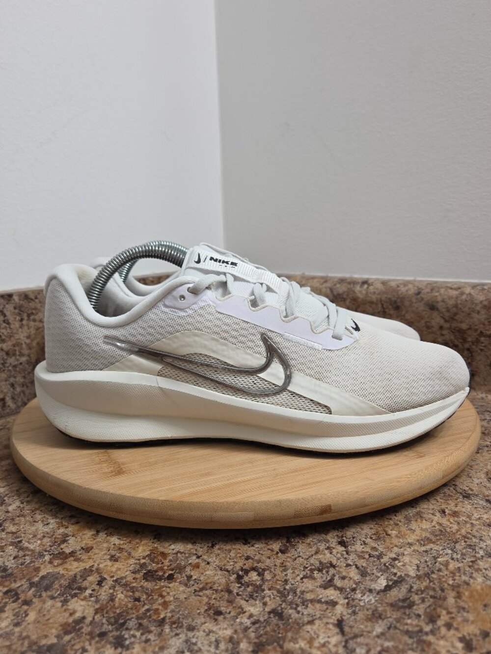 Nike Downshifter 13 Womens White Running Shoes Sneakers Size 10